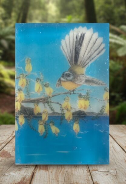 FANTAIL ON KOWHAI